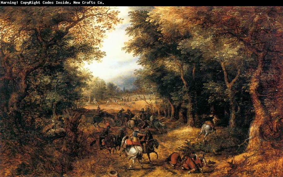 VINCKBOONS, David Forest Scene with Robbery wr